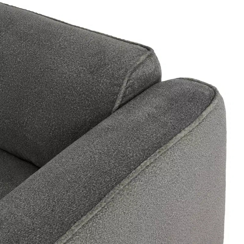 Clihome Luxury Living Room 4-Seater Velvet Sofa Set with Movable Ottoman,Plush Couch