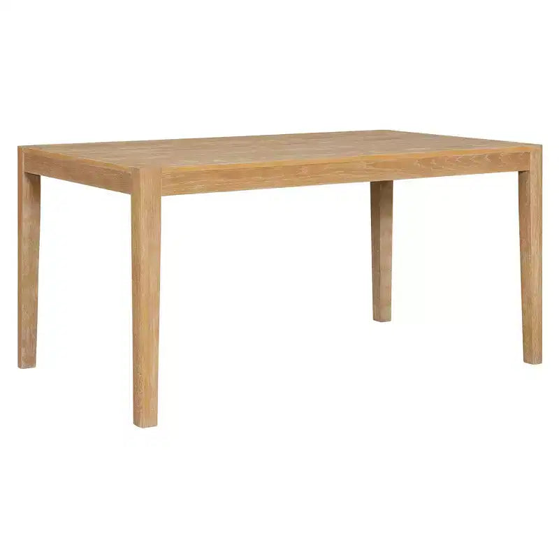 Homy Casa 7-Piece Wooden Dining Table Set with 6 Upholstered Chairs, Natural Finish
