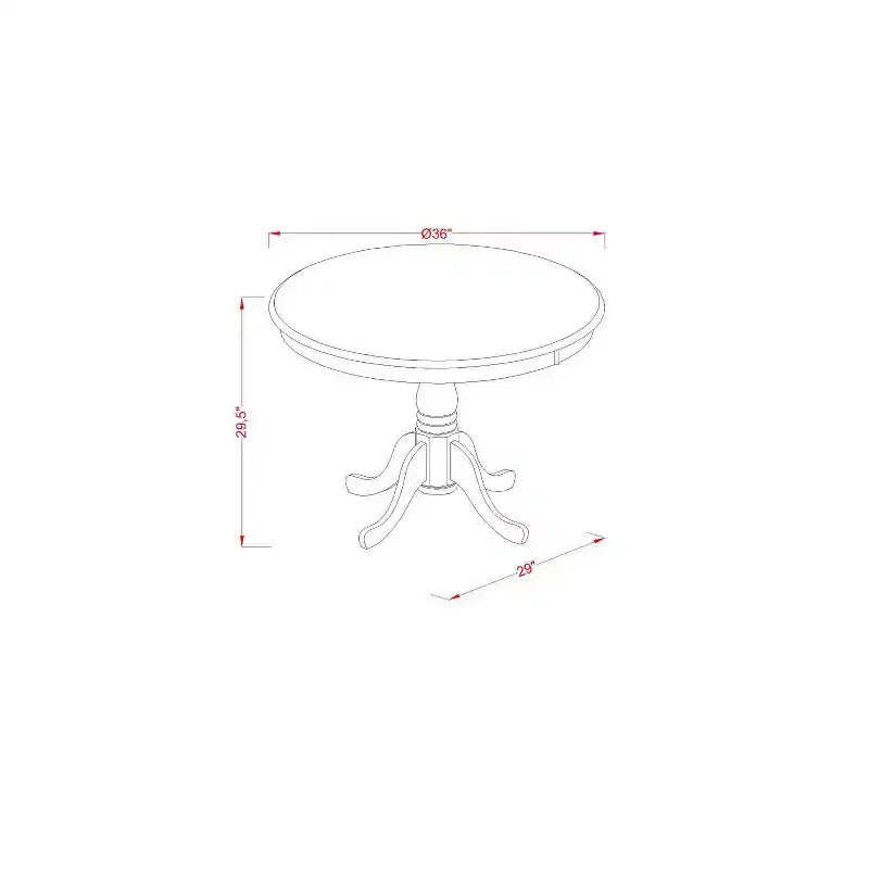 3-Piece Linen White Finish Solid Wood Top - Button Tufted Upholstered Dining Room Set - Seats 4