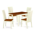 5-Piece Buttermilk and Cherry Solid Wood Top - Dining Room Set - Seats 4
