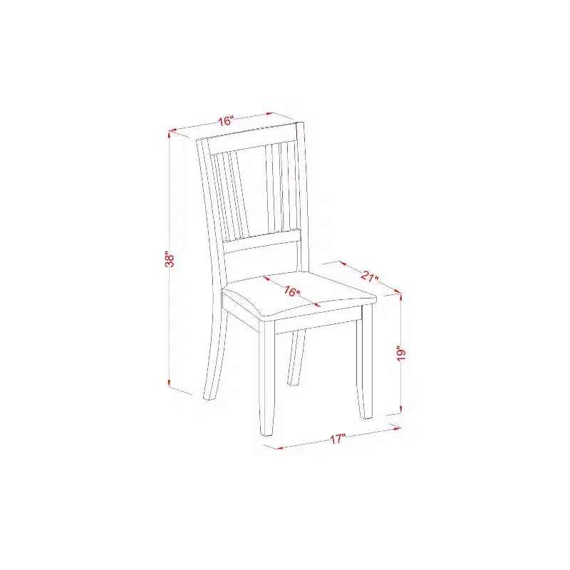 Modern Dinette Set - Table with Leaf & Kitchen Chairs - Small Space Dining Room Furniture