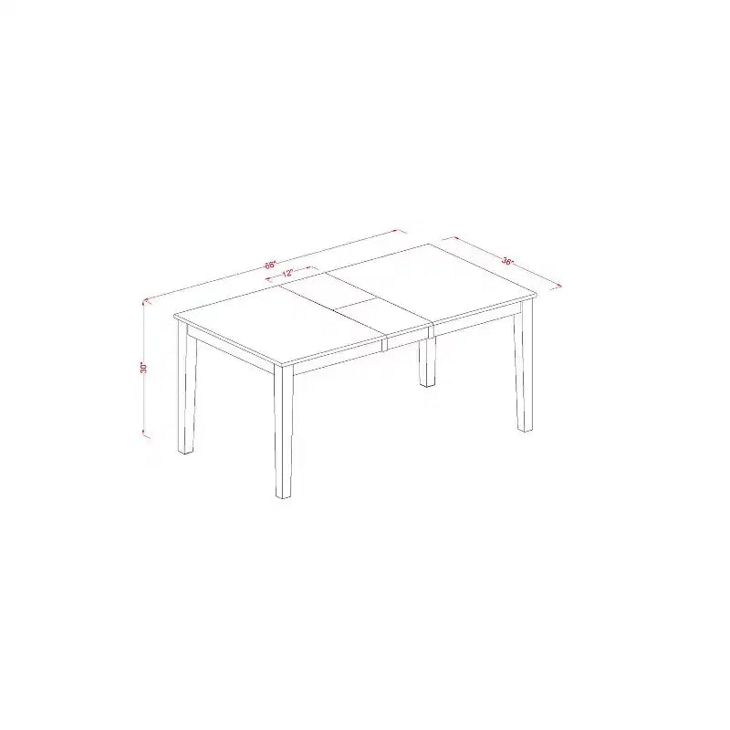 Dining Room Set 7 Piece - Kitchen Table with 6 Chairs - Solid Wood Dinette Set