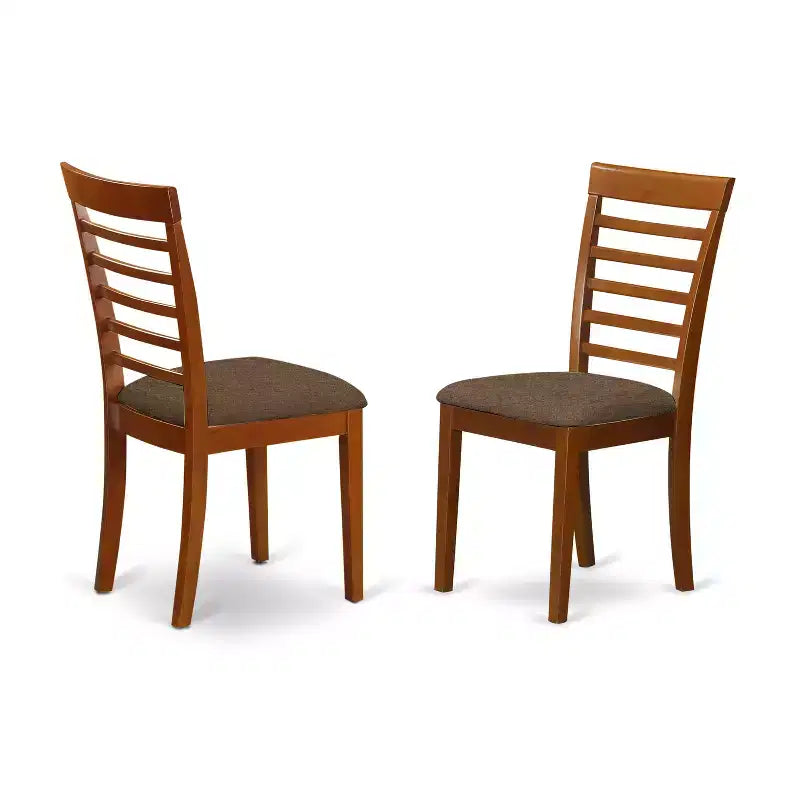 Rustic Dinette Set - Small Dining Table & Chairs - Kitchen Table Set for 4 - Saddle Brown