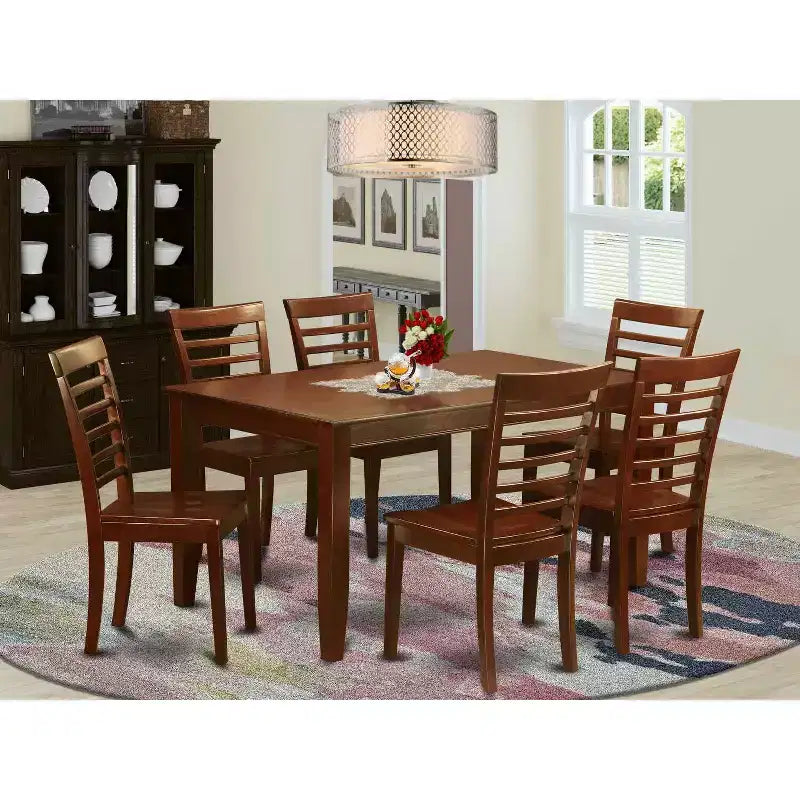 Modern Dining Set - Kitchen Table with Chairs - Rectangular Table & Seats