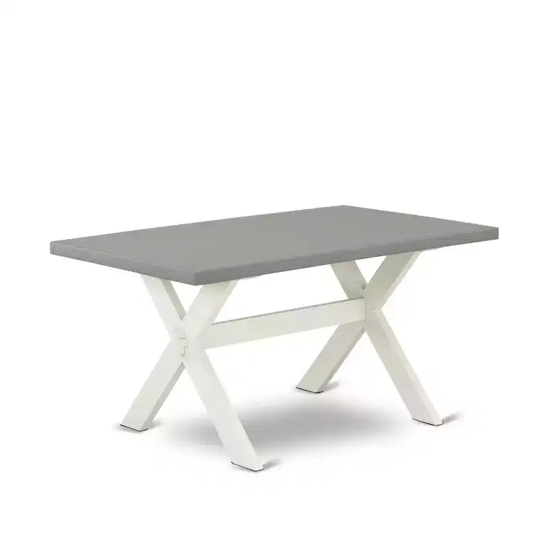 7-Piece Rectangle Natural Oak Finish Solid Wood Top Dining Table with 6-Chairs with