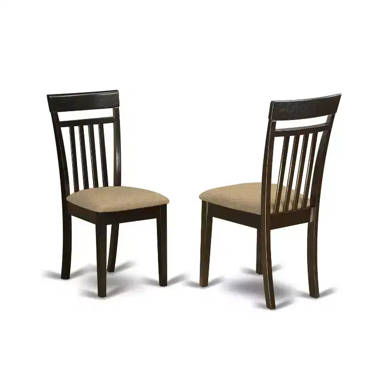 Modern Dining Set - 7 Piece Table & Chair Set - Linen Fabric Chairs - 42x72 Inch Rectangle Table