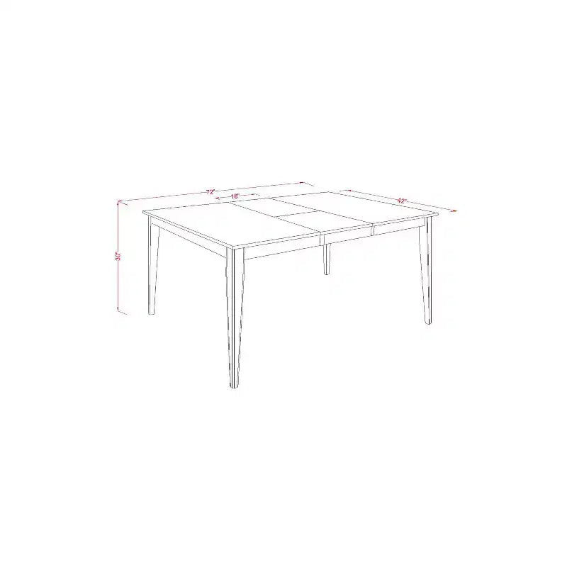 Modern Dining Set - 7 Piece Table & Chair Set - Linen Fabric Chairs - 42x72 Inch Rectangle Table