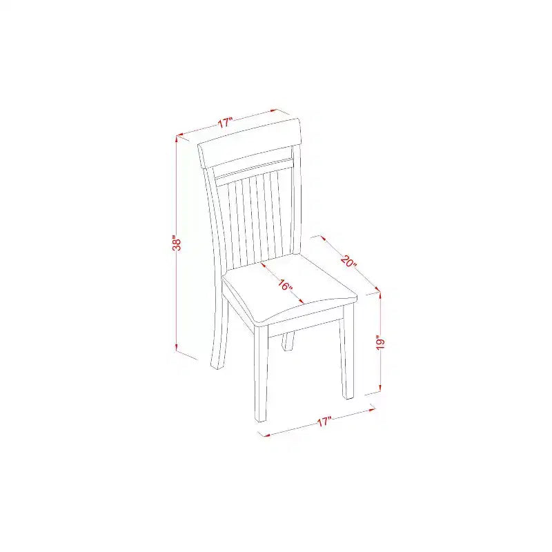 Modern Dining Set - 7 Piece Table & Chair Set - Linen Fabric Chairs - 42x72 Inch Rectangle Table