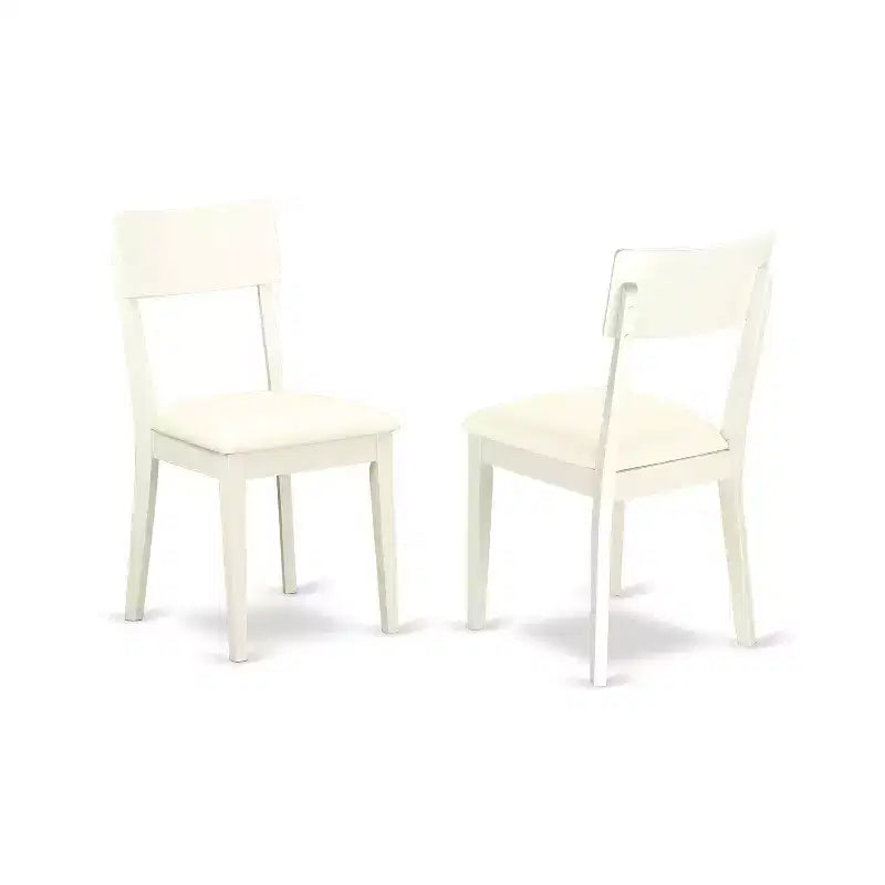 Dinette Set 3 Piece - Table & 2 Dining Chairs - Linen White Finish