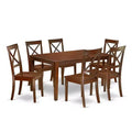 Medieval Dining Set 7-Piece - 60 Rectangle Table & 6 Chairs - Classic Wood Furniture for Home