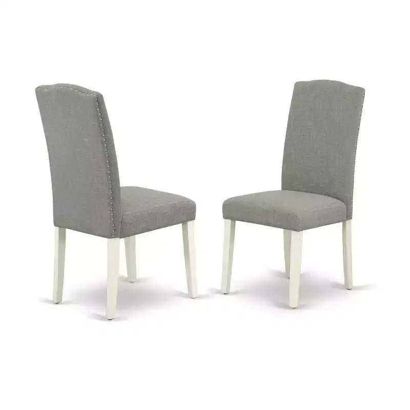 Round Kitchen Table Set 5pc - 42 Dining Table w/ Drop Leaves & 4 Parsons Chairs