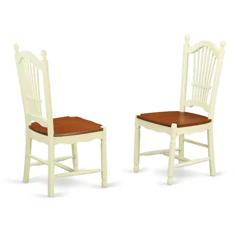 Dining Table Set 5 Piece - Rectangle Table with Butterfly Leaf & 4 Chairs - Kitchen Dinette Set