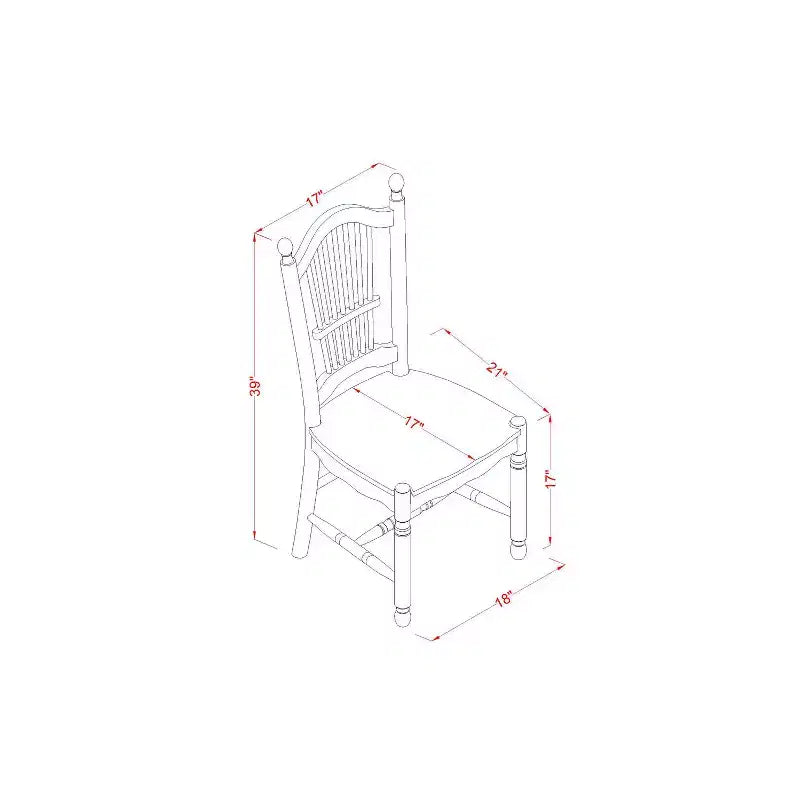 Dining Table Set 5 Piece - Rectangle Table with Butterfly Leaf & 4 Chairs - Kitchen Dinette Set