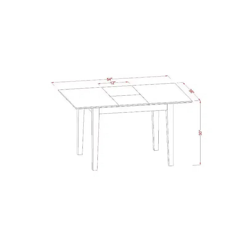 HomeStock 3-Piece Mahogany Finish Rectangular Solid Wood Top Dining Table Set