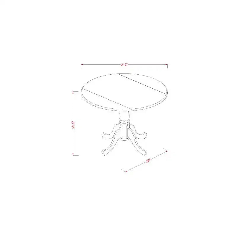 HomeStock 5-Piece Wire Brushed Black Finish Solid Wood Top Dining table with 4 Chairs with Drop Leaf Lattice Back