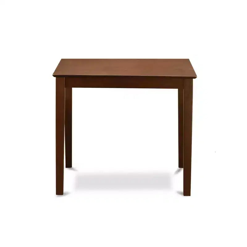 Counter Height Dining Set - 3 Piece Table & Chairs - Linen Upholstered Pub Table - 36x36 Inch Mahogany