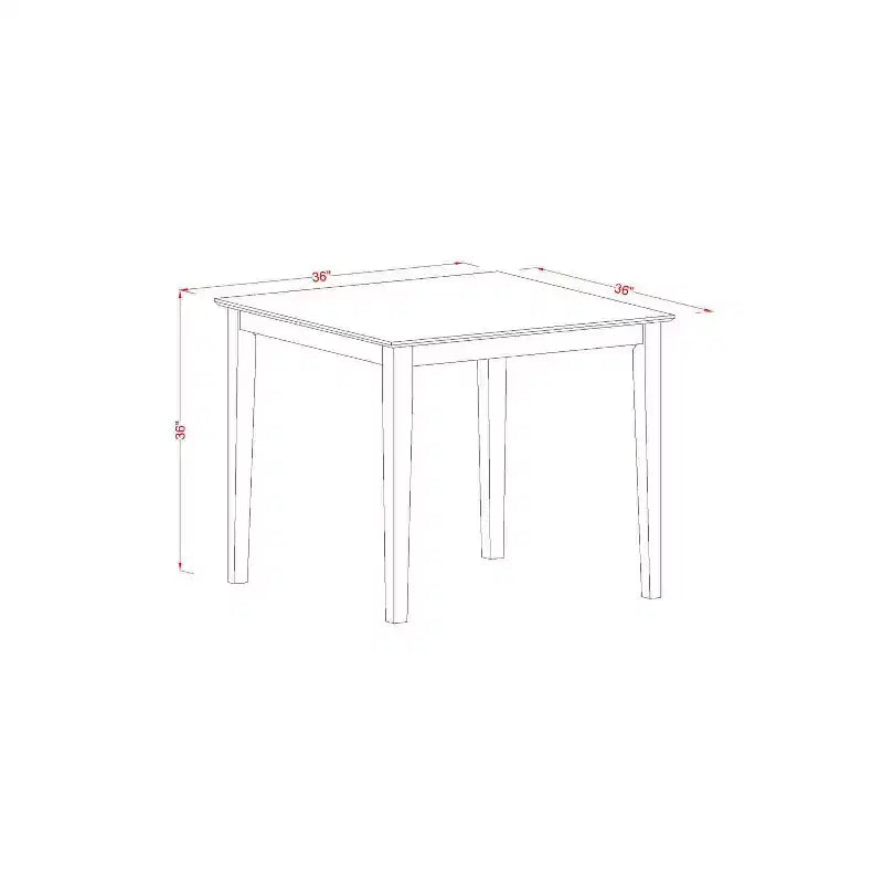 Counter Height Dining Set - 3 Piece Table & Chairs - Linen Upholstered Pub Table - 36x36 Inch Mahogany