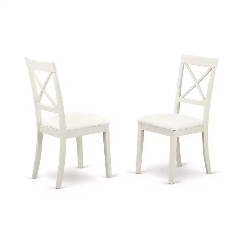 HomeStock 6-Piece Rectangle Linen White Finish Solid Wood Top Dining Table with 1 Bench, 4 Chairs