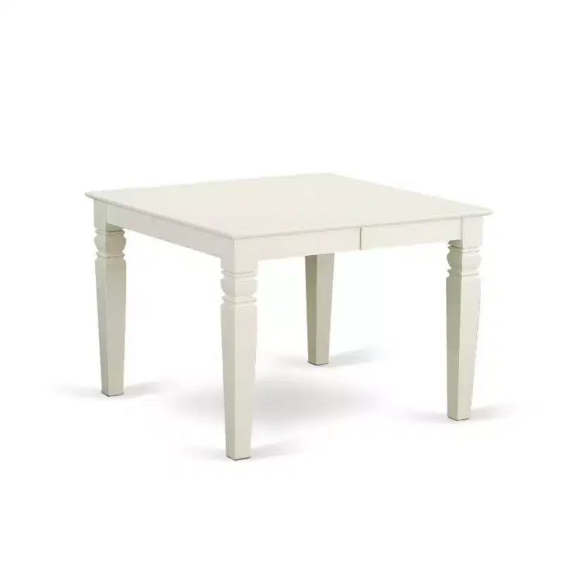 HomeStock 7-Pc Rectangle Buttermilk and Cherry Finish Solid Wood Top Dining Table with 6 Chairs with Butterfly Leaf Cross Back