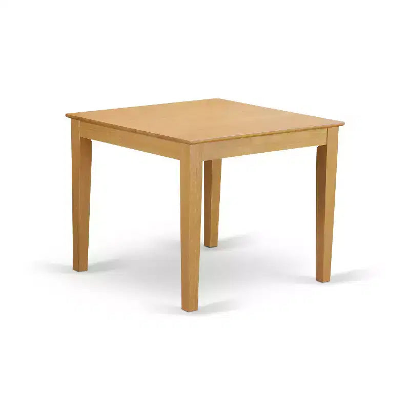 Square Dining Set - 36 Inch Kitchen Table with 2 Linen Chairs - Oak Finish