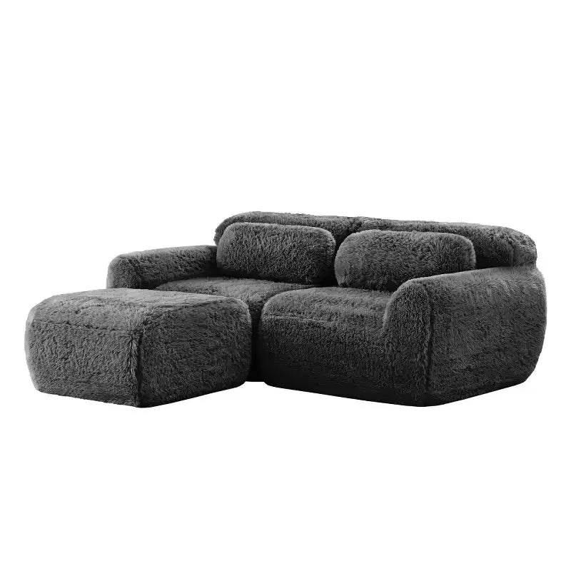 L-Shaped Modular Sectional Sofa with Ottoman, High-Density Foam, Modern Small Sectional Sofa for Living Room & Bedroom-Panipeachy