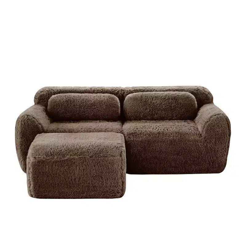 L-Shaped Modular Sectional Sofa with Ottoman, High-Density Foam, Modern Small Sectional Sofa for Living Room & Bedroom-Panipeachy