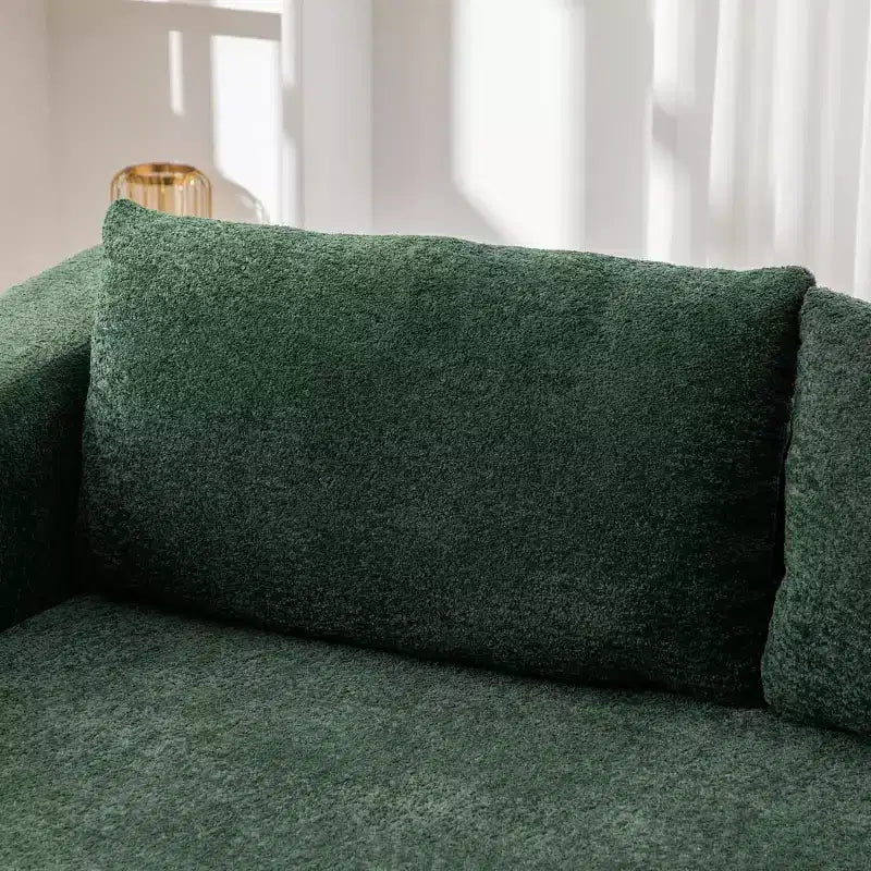 Modern 2-in-1 Convertible Sofa Bed with Pillows, Chenille Foldable Loveseat Floor Sleeper Couch for Living Room or Guest Room - Panipeachy