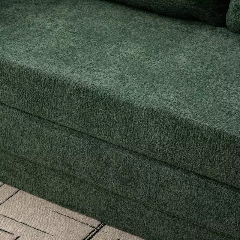 Modern 2-in-1 Convertible Sofa Bed with Pillows, Chenille Foldable Loveseat Floor Sleeper Couch for Living Room or Guest Room - Panipeachy