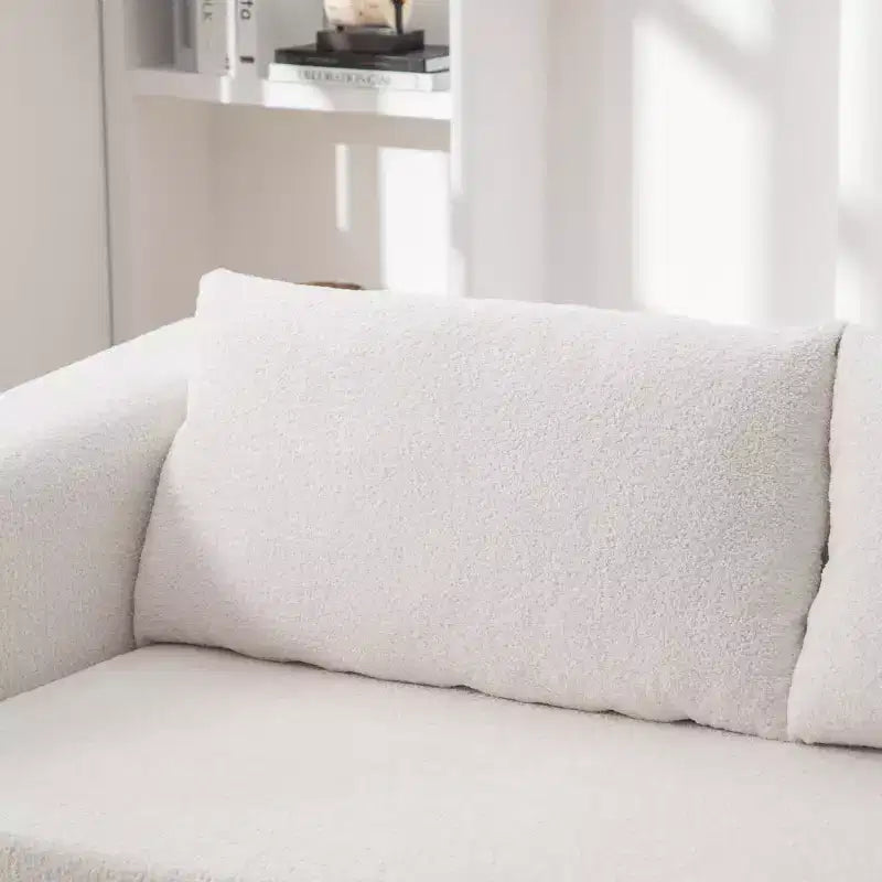 Modern 2-in-1 Convertible Sofa Bed with Pillows, Chenille Foldable Loveseat Floor Sleeper Couch for Living Room or Guest Room - Panipeachy