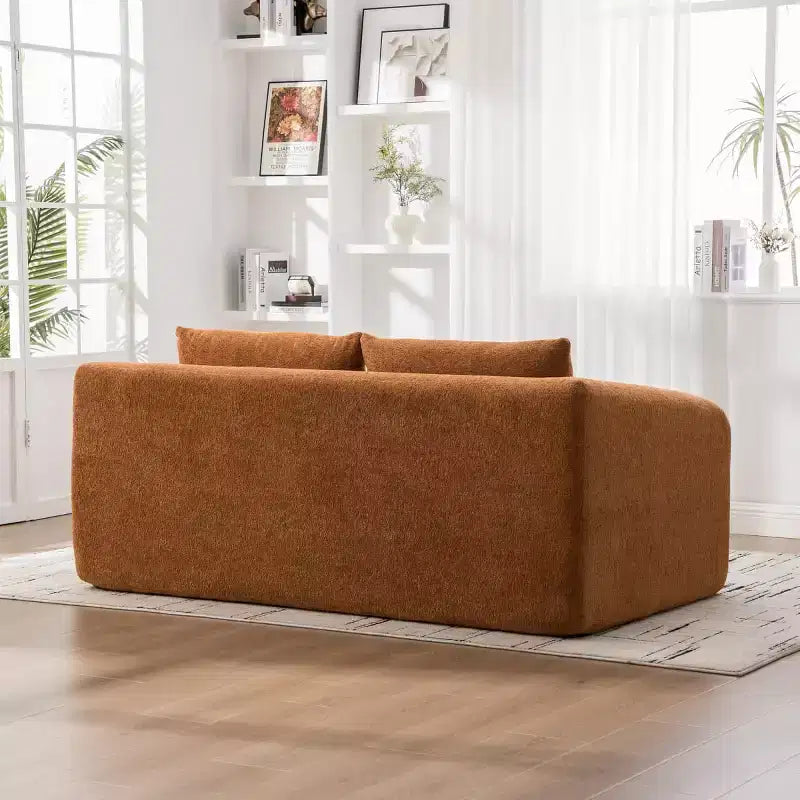 Modern 2-in-1 Convertible Sofa Bed with Pillows, Chenille Foldable Loveseat Floor Sleeper Couch for Living Room or Guest Room - Panipeachy