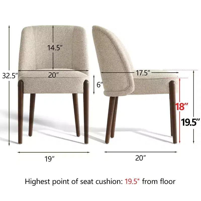 5-Piece Modern Dining Room Set for 4, Charcoal Round Table with 4 Upholstered Dining Chairs with Wood Legs for Dining Room or Farmhouse-Panipeachy