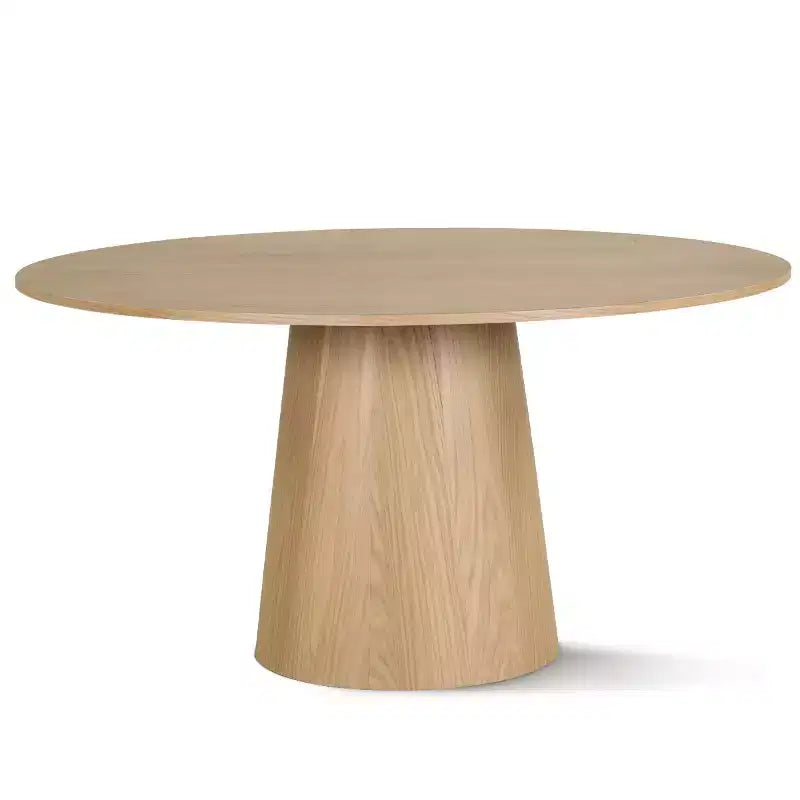 Round Dining Table Set For 6, Upholstered Barrel Dining Chairs With Castors, Linen Blend Fabric, Curved Back Support - Panipeachy