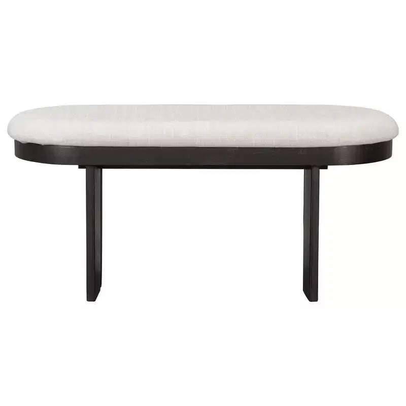 Solid Wood Dining Table Set with Bench for 5, 6 Pieces Upholstered Rectangular Dining Room Table Set with 4 Chairs & Bench