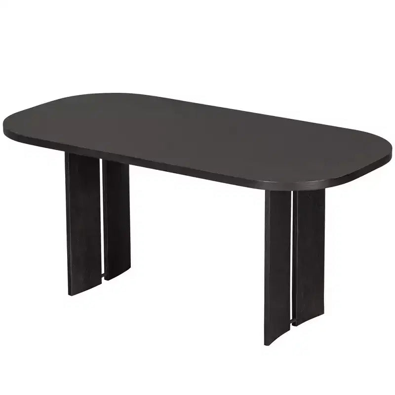 Solid Wood Dining Table Set with Bench for 5, 6 Pieces Upholstered Rectangular Dining Room Table Set with 4 Chairs & Bench