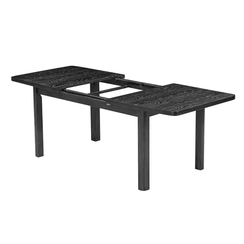 9 Pieces Extendable Dining Table Set for 6, Rectangular Kitchen Dining Table with Removable Leaf and 6 Armless Chairs and 2 Arm Chairs