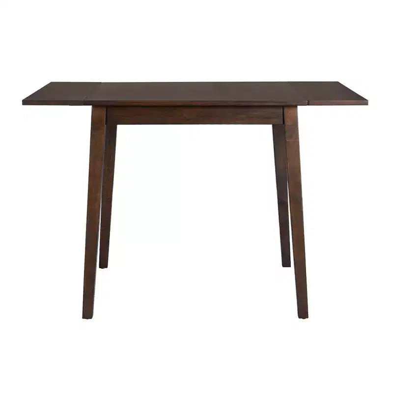 3 Piece Expandable Dining Set with 2 Upholstered Chairs, Wood Dining Table with Drop Leaf for Small Place