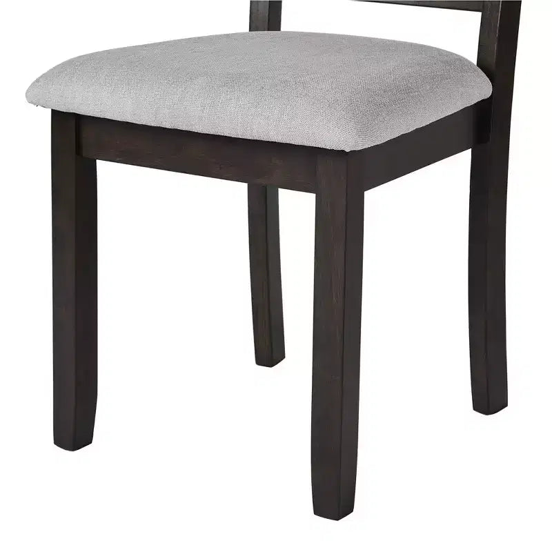 3 Piece Expandable Dining Set with 2 Upholstered Chairs, Wood Dining Table with Drop Leaf for Small Place