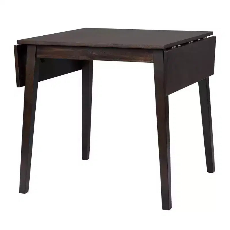 3 Piece Expandable Dining Set with 2 Upholstered Chairs, Wood Dining Table with Drop Leaf for Small Place