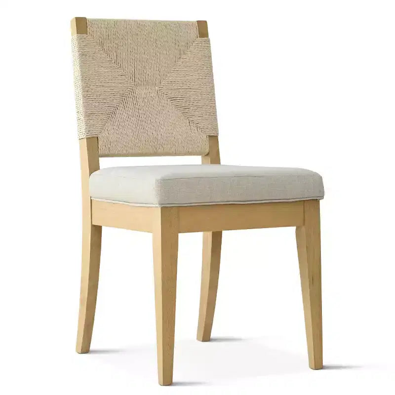 5-Piece Round Dining Table Set, 41.5 Pedestal Table and Beige Upholstered Chairs with Solid Wood Legs for Kitchen or Breakfast Nook-Panipeachy