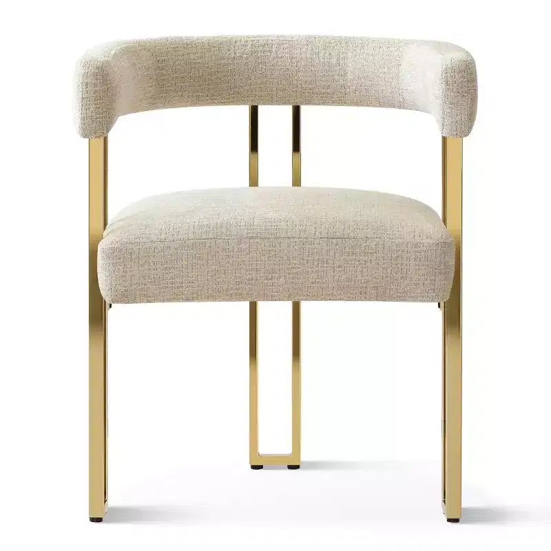 3-in-1 Oval Extendable Dining Table Set with 6 Chenille Upholstered Chairs Featuring Gold Metal Legs, Versatile Dining Furniture-Panipeachy