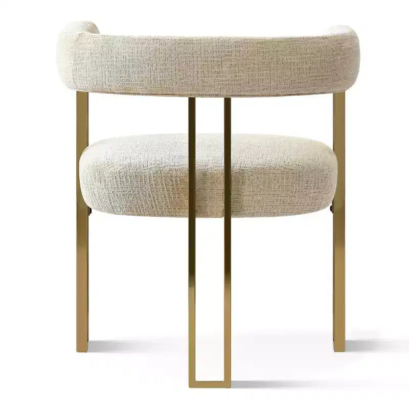 3-in-1 Oval Extendable Dining Table Set with 6 Chenille Upholstered Chairs Featuring Gold Metal Legs, Versatile Dining Furniture-Panipeachy