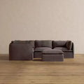 Anabei Modular Washable 4-Seater Corner Sofa Sectional + Ottoman | Memorix+ Seat & Contour Pillow