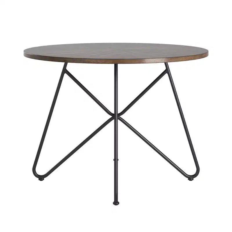 Norfolk Walnut Finish Round 5-Piece Dining Set - INSPIRE Q