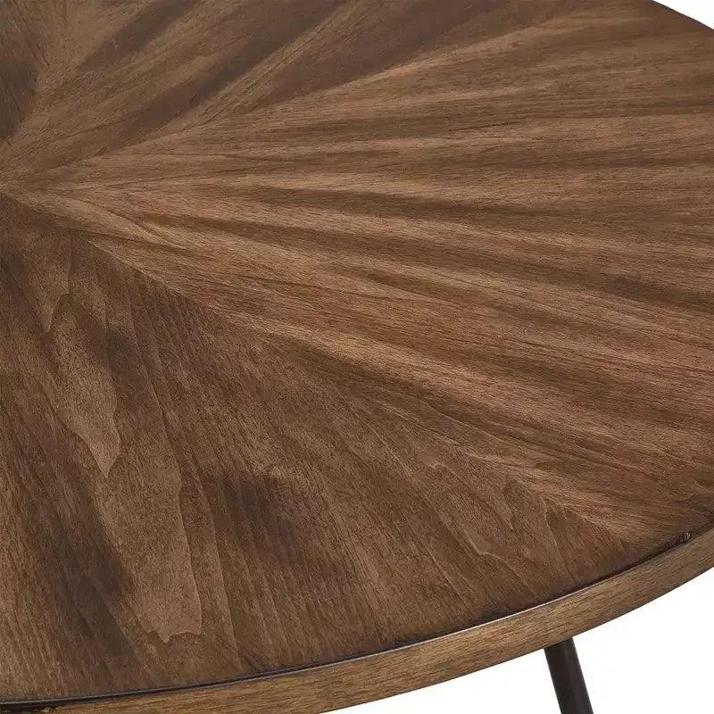 Norfolk Walnut Finish Round 5-Piece Dining Set - INSPIRE Q