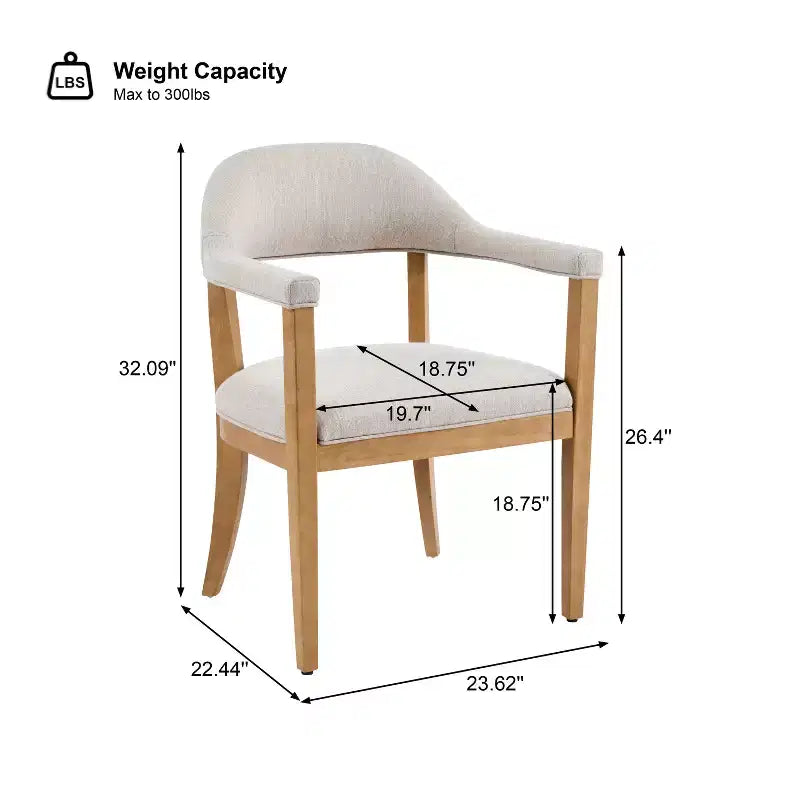 Christopher Knight Home Harrison Mid-Century Modern 5-Piece Wood Dining Set with 4 Upholstered Armchairs