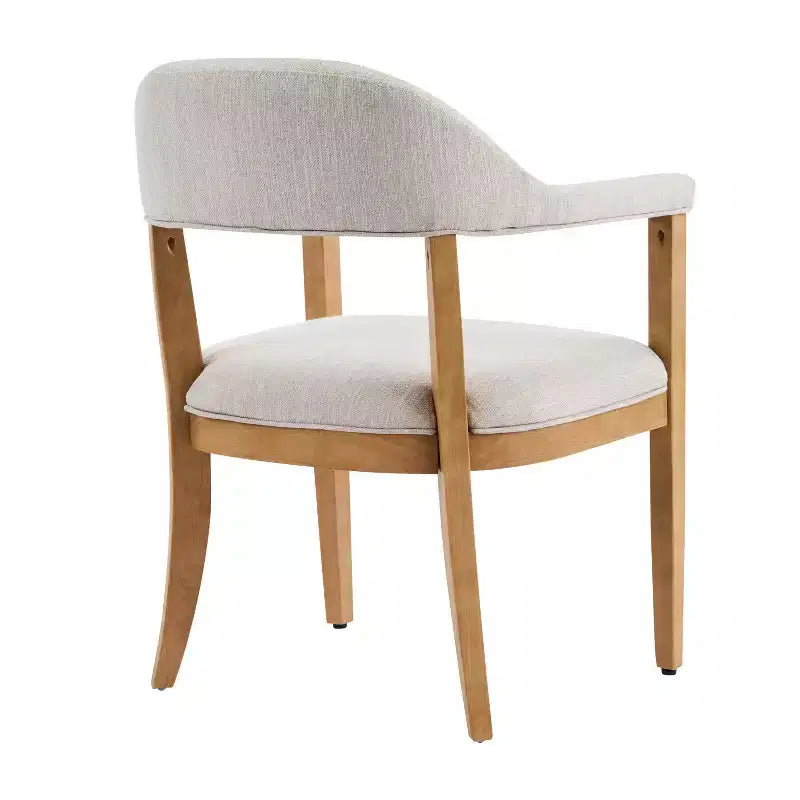Christopher Knight Home Harrison Mid-Century Modern 5-Piece Wood Dining Set with 4 Upholstered Armchairs