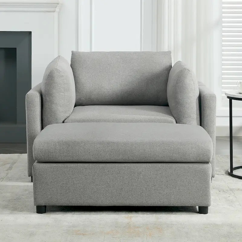 Fauteuil moderne surdimensionné avec ottoman