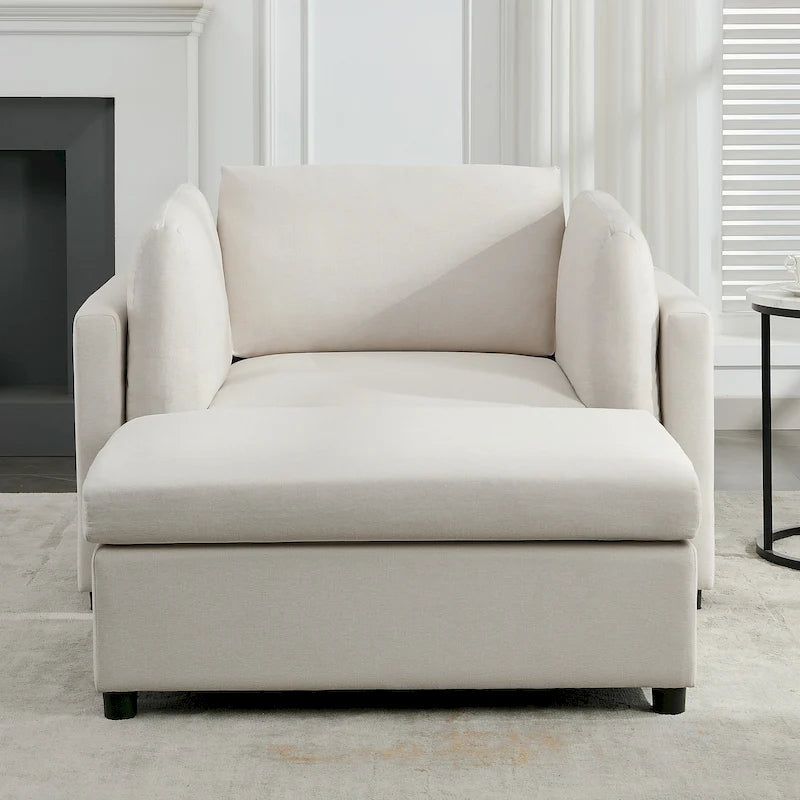 Fauteuil moderne surdimensionné avec ottoman