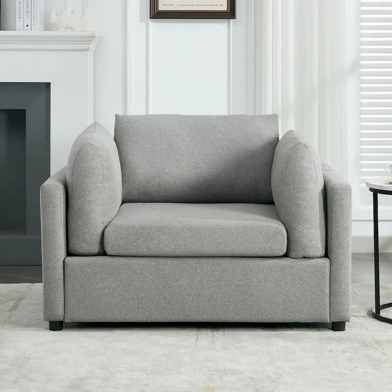 Fauteuil moderne surdimensionné avec ottoman