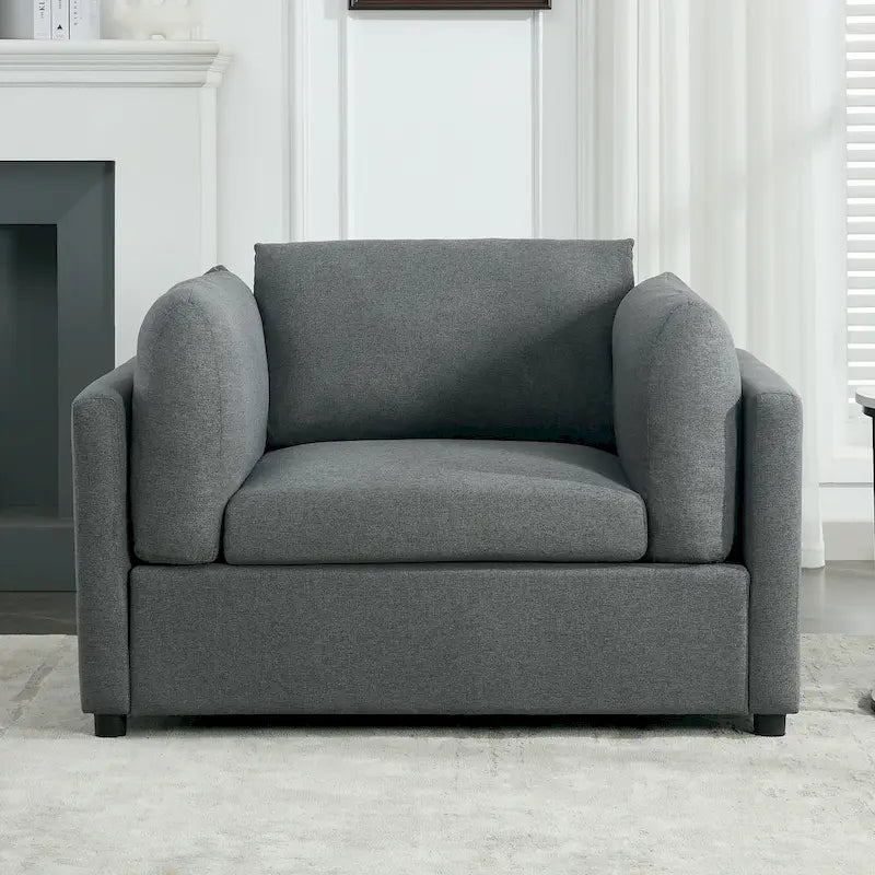 Fauteuil moderne surdimensionné avec ottoman